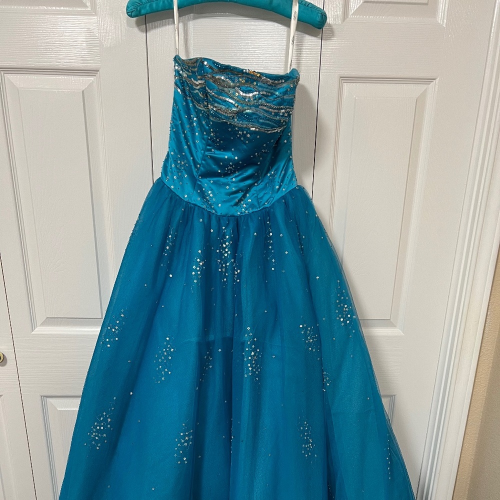 Tiffany Designs Strapless Prom Dress